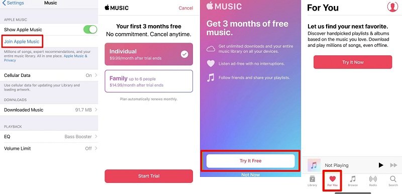 Как подписаться на 3-месячную пробную версию Apple Music