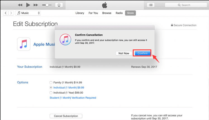 Cancel Apple Music Subscription on Computer