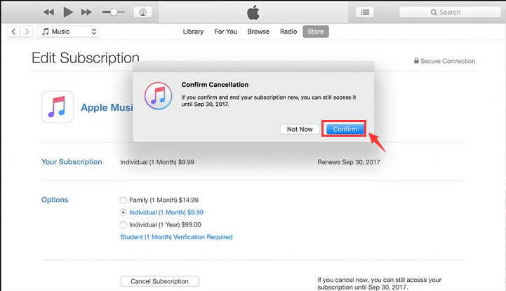 Anuluj subskrypcję Apple Music na komputerze