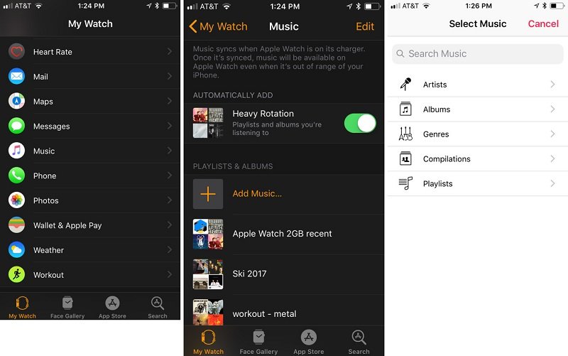 Add Apple Watch Playlist