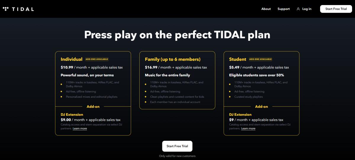 Tidal Price Tidal Subscription