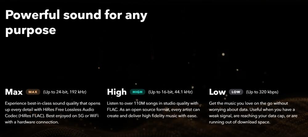 Qualité audio de marée