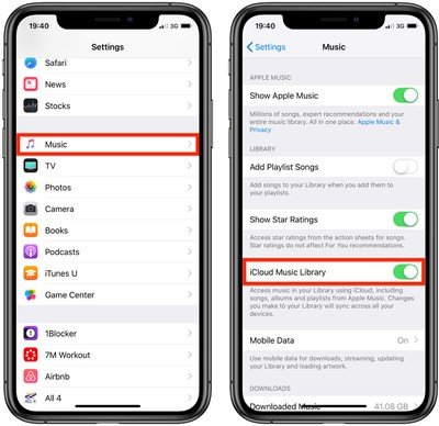 Turning Your iCloud Music Library On