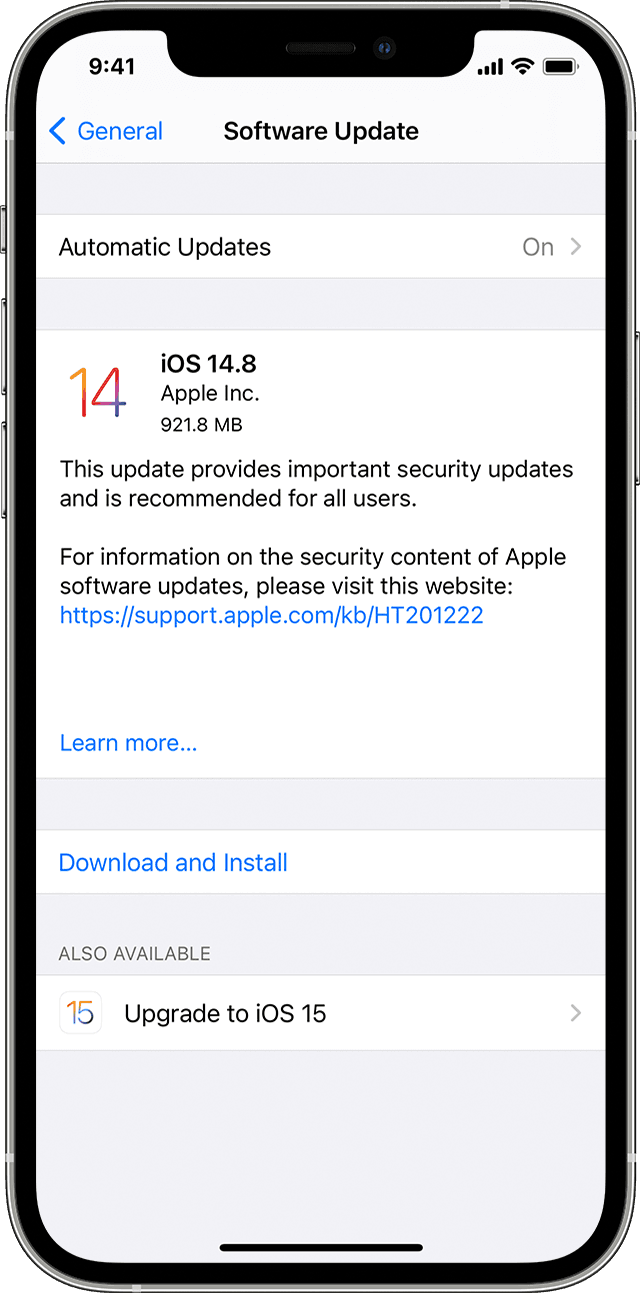 최신 iOS 버전 설치