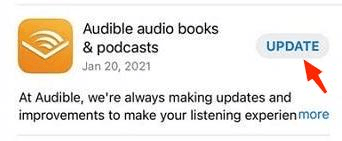 Actualizar la aplicación Audible