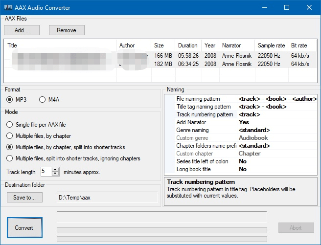Настройка Axx Audio Converter