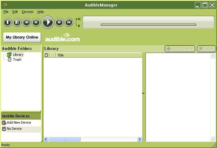 Audible Manager'a Audible Dosyaları Ekleme