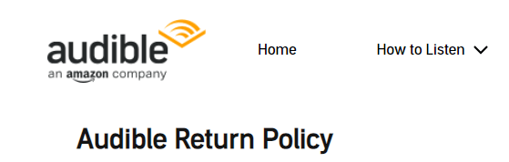 Audible Return Policy