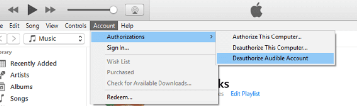 Authorize Audible on iTunes to Convert Audible to MP3 