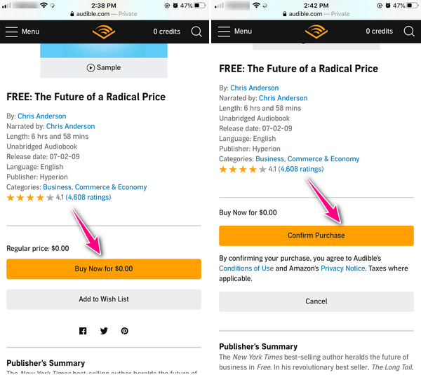 Buy Books Using The Audible Website