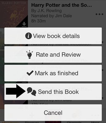 Use The “Send this Book” Feature Via The Web Page of Audible