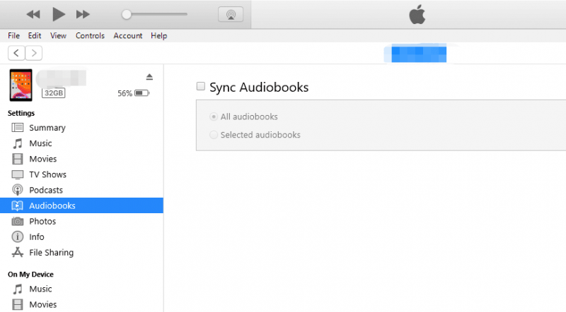 Загрузите аудиокниги на iPod через iTunes