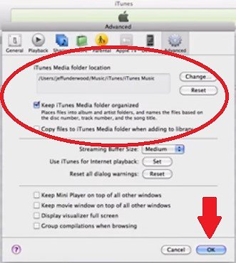 在iTunes中檢查設置
