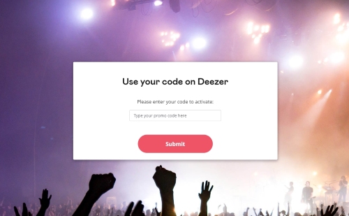 Use seu código no Deezer