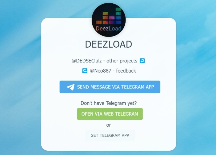 使用 Telegram Bot 下載 Deezer Music