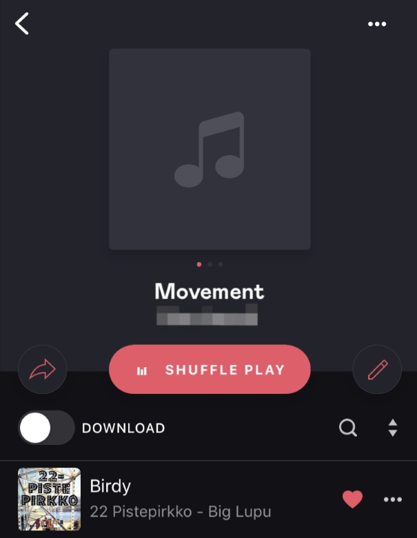 Deezer プレイリストの XNUMX つを開く