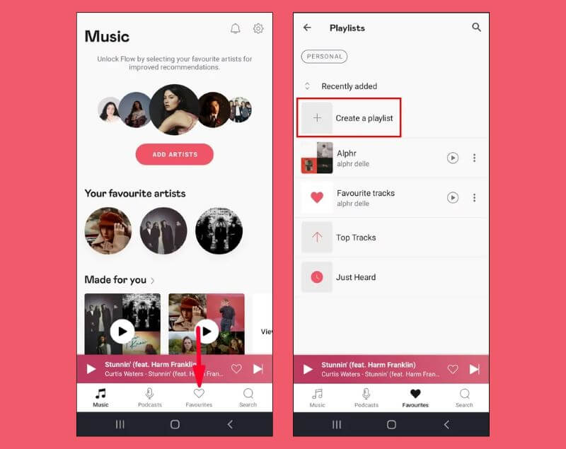 選擇 Deezer 應用程式的“音樂”選項