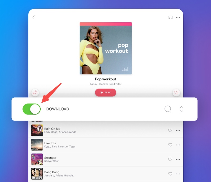 デスクトップに Deezer Music をダウンロード