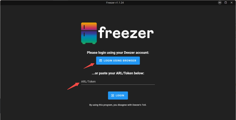 Pobierz Freezer i zaloguj się na nim swoje konto Deezer