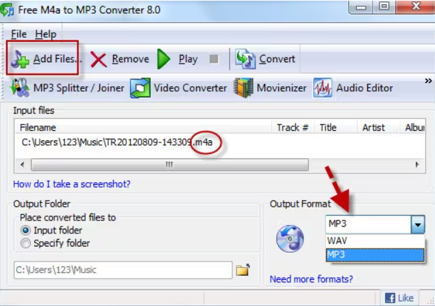 Ücretsiz M4A MP3 Dönüştürücü
