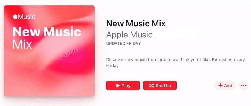 Apple Music ofrece una nueva mezcla de música para los usuarios