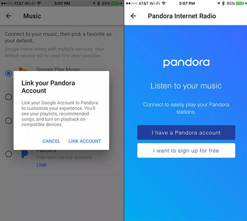 Link Pandora To Google Home