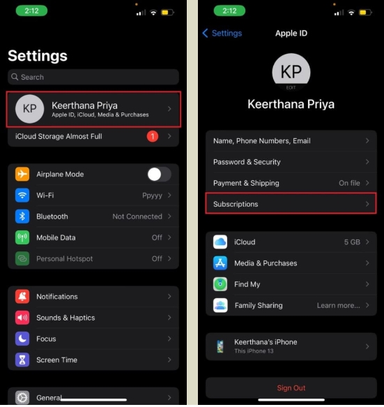 Annulla il piano Pandora su iPhone