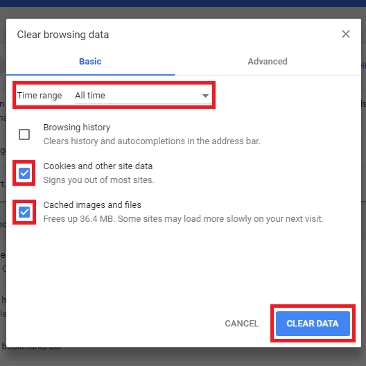 Wyczyść pamięć podręczną przeglądarki Chrome
