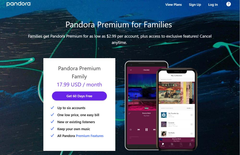 Pandora Premium Family Plan