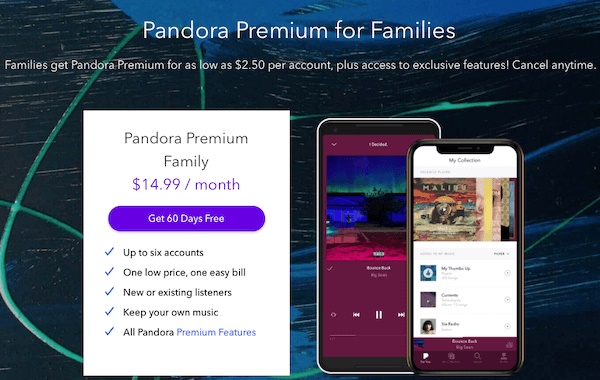 Offerta piano famiglia Pandora Premium