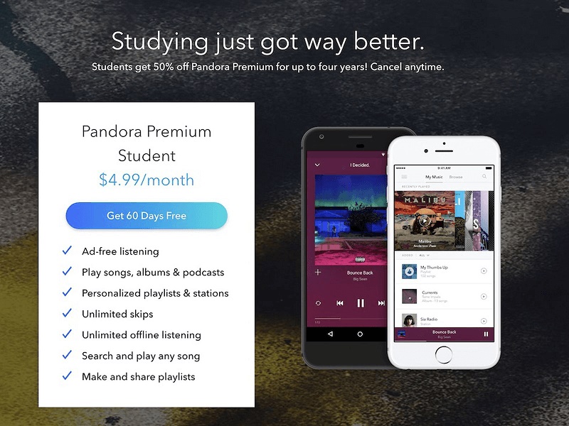 Prezzo e offerta Premium per studenti Pandora