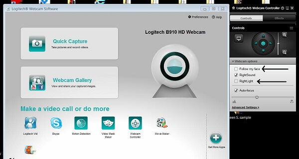 Программное обеспечение Logitech Webcam