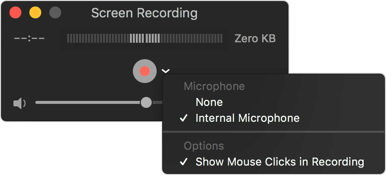 Gravação de tela Quicktime