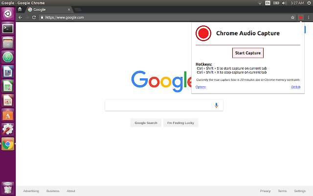 Aufzeichnen von Audios mit Chrome Extension
