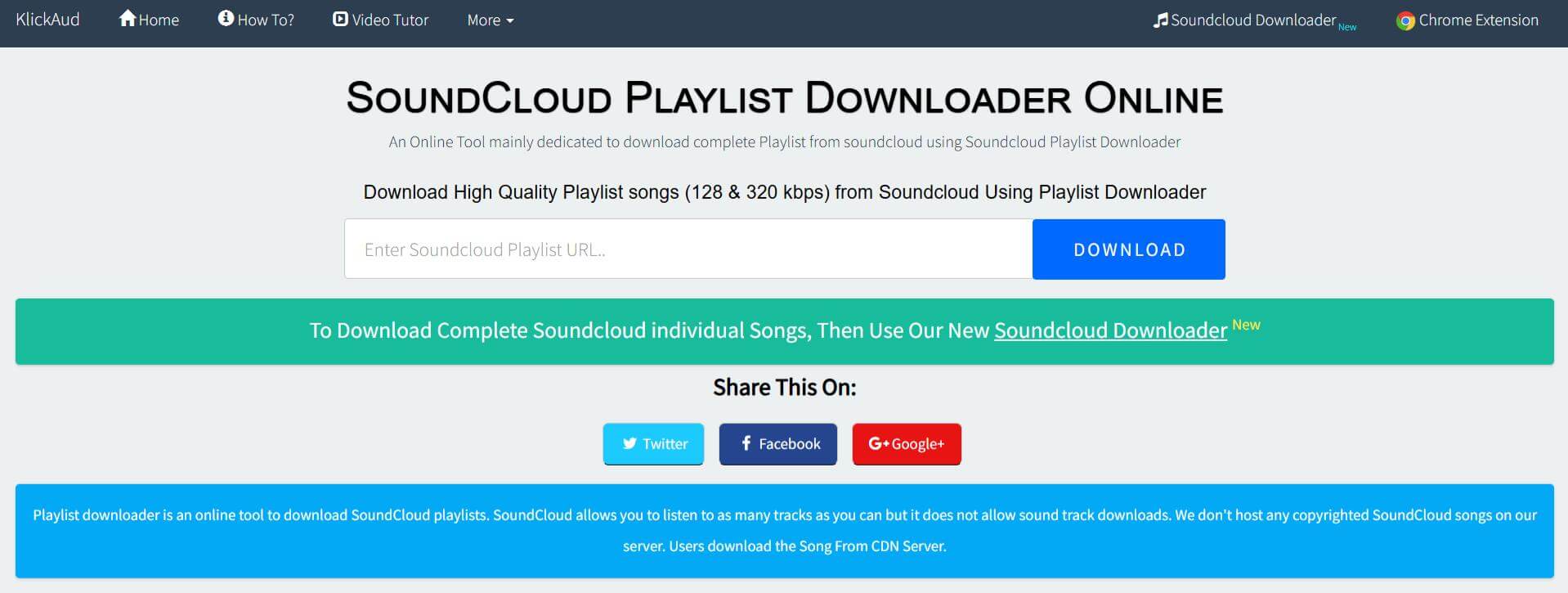 KlickAud SoundCloud Downloader