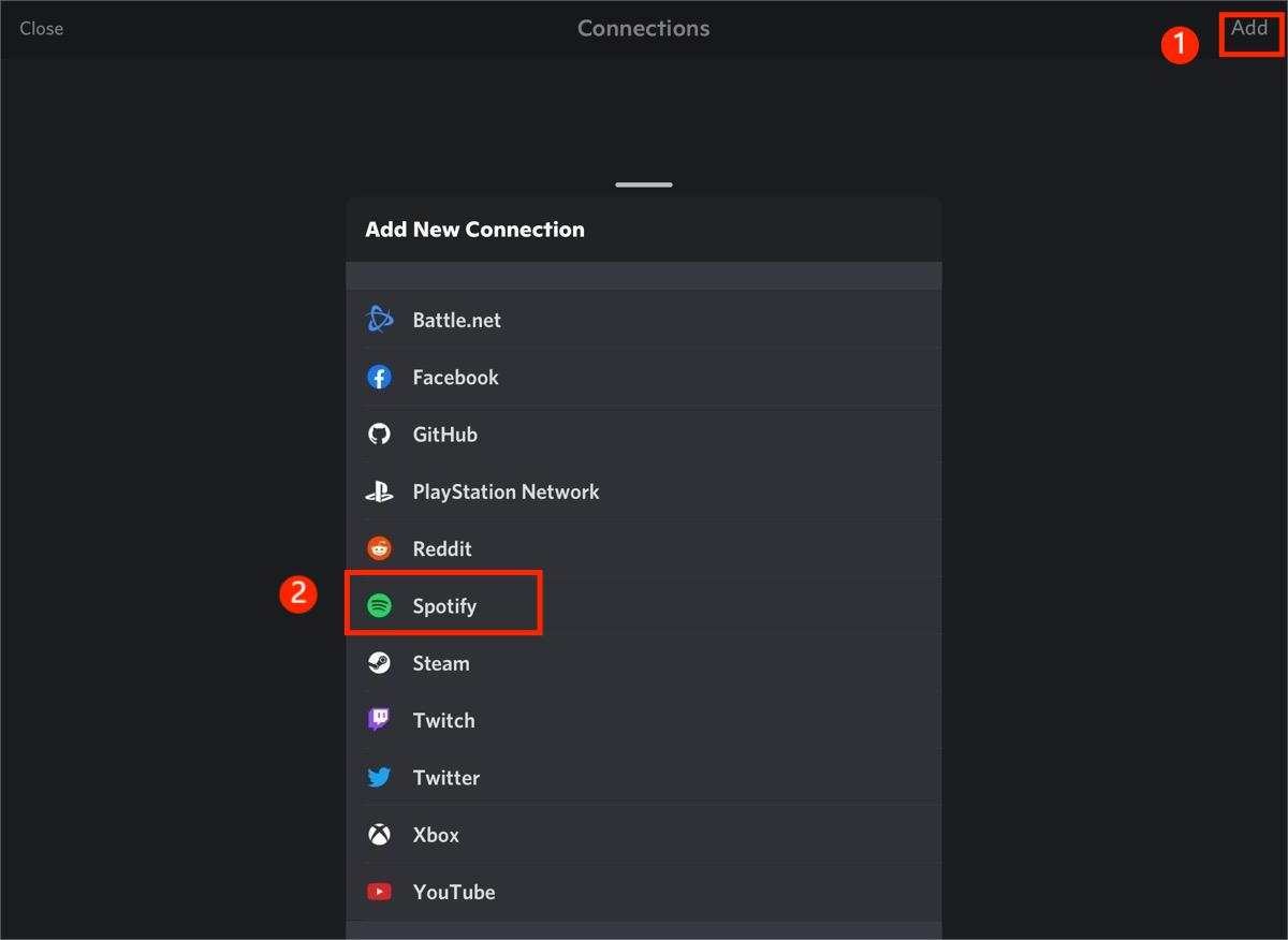 DiscordデスクトップアプリでSpotifyを追加する