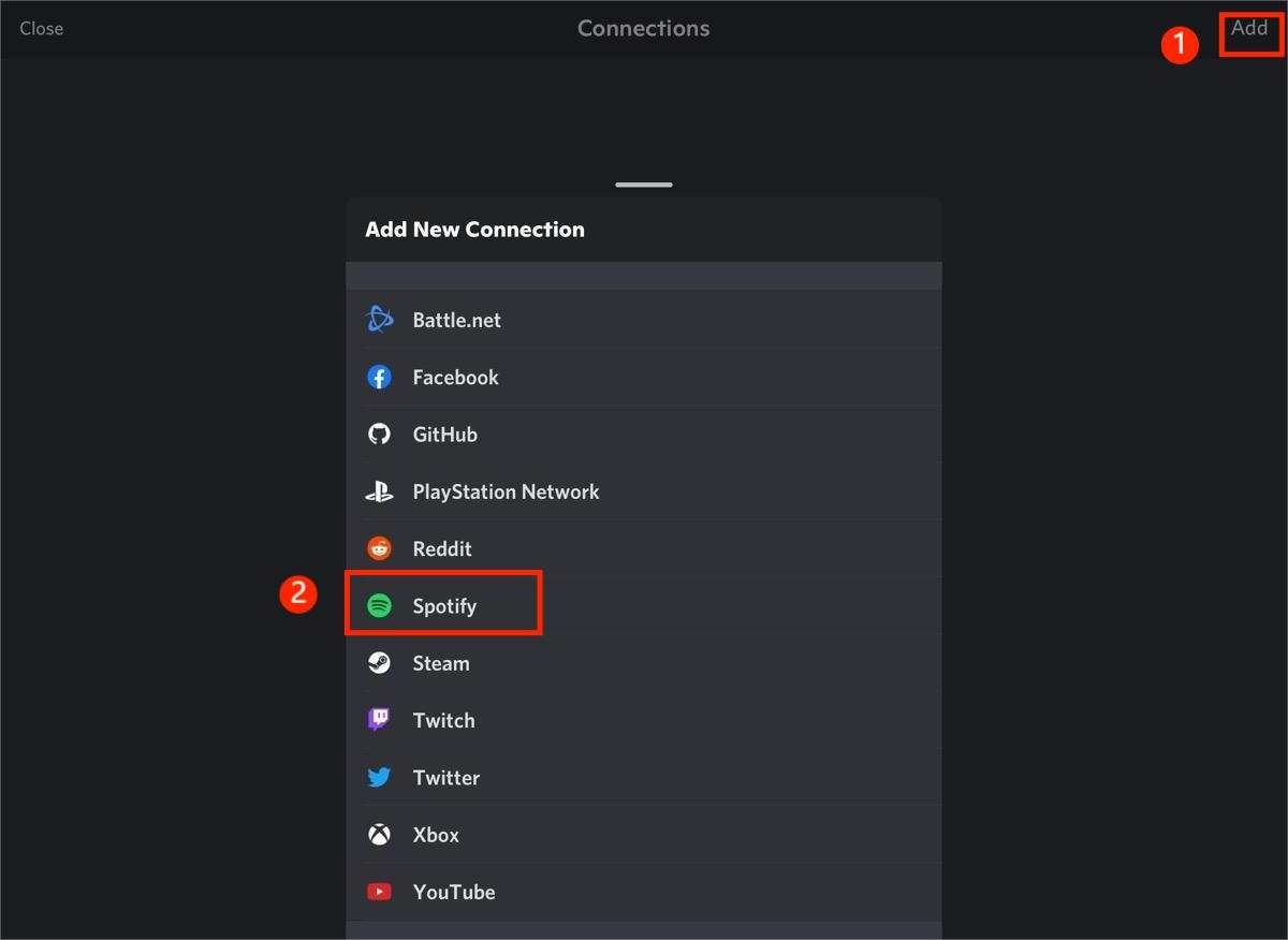 Aggiungi Spotify sull'app Discord Desktop