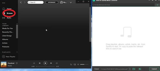 在Audfree上添加歌曲