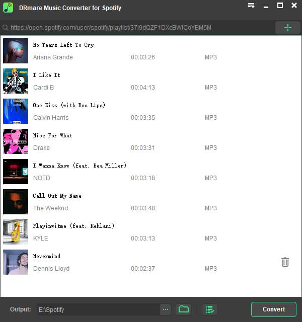 新增 Spotify 給DrMare的歌