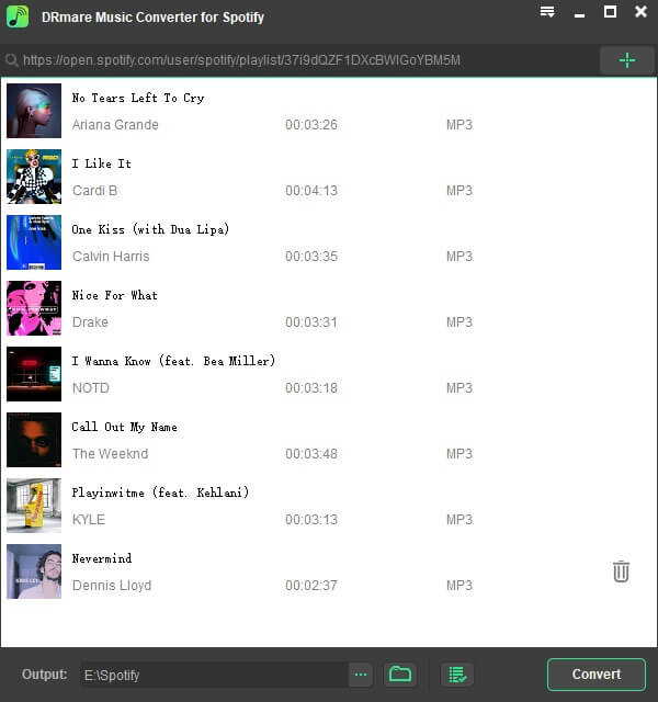 Add Songs to DRmare Music Converter for Spotify