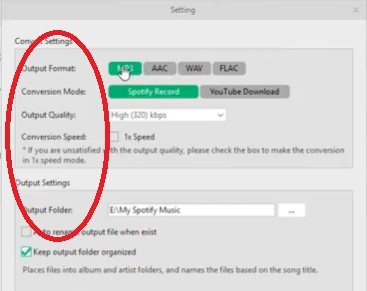 Adjust Spotify Output Settings