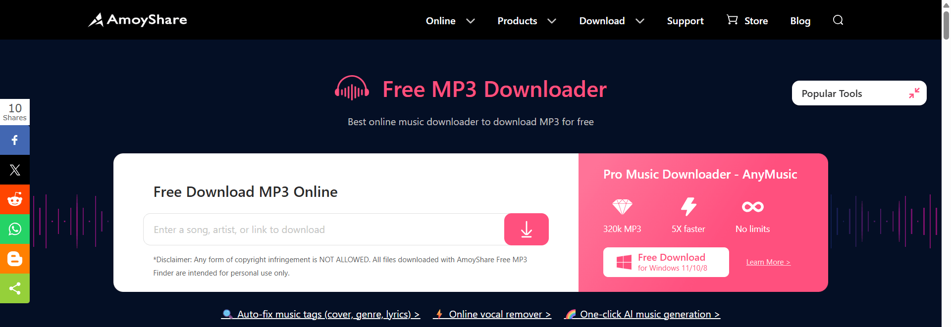 AmoyShare MP3 Downloader