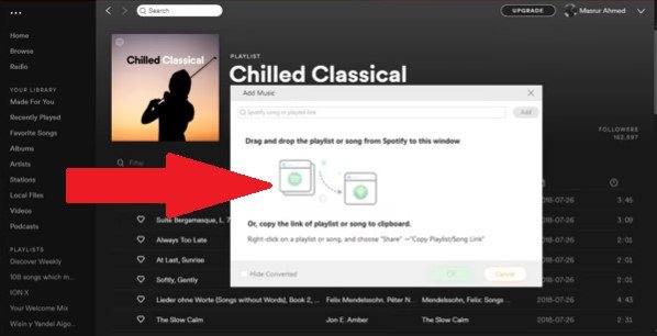 Choose a Song or Playlist in Sidify