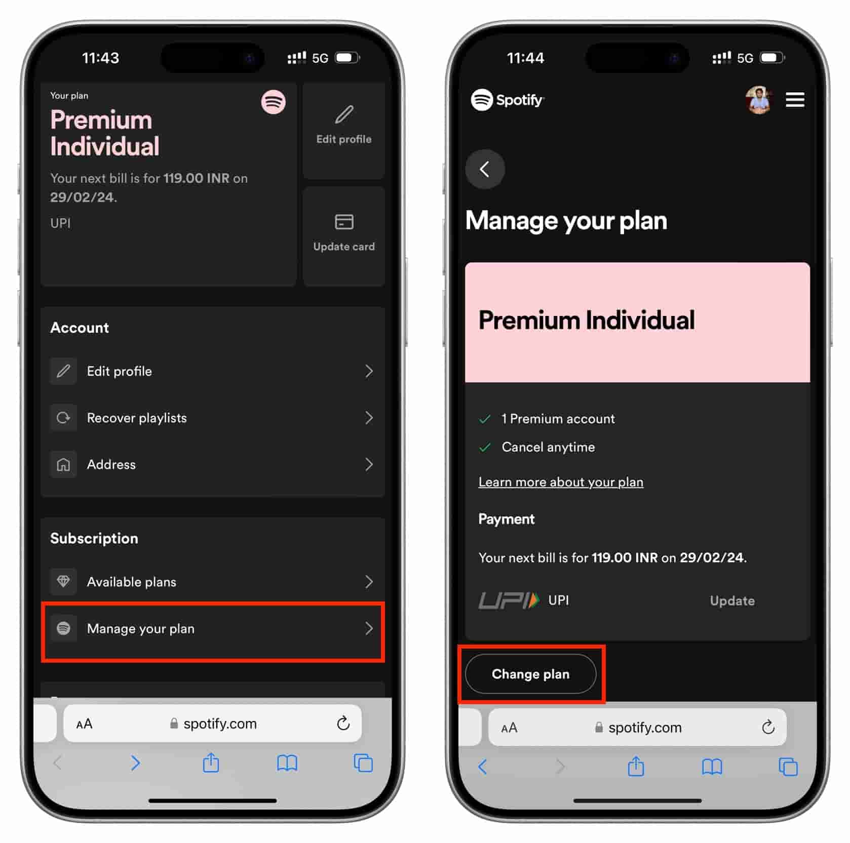 Controlla il tuo Spotify Sottoscrizione