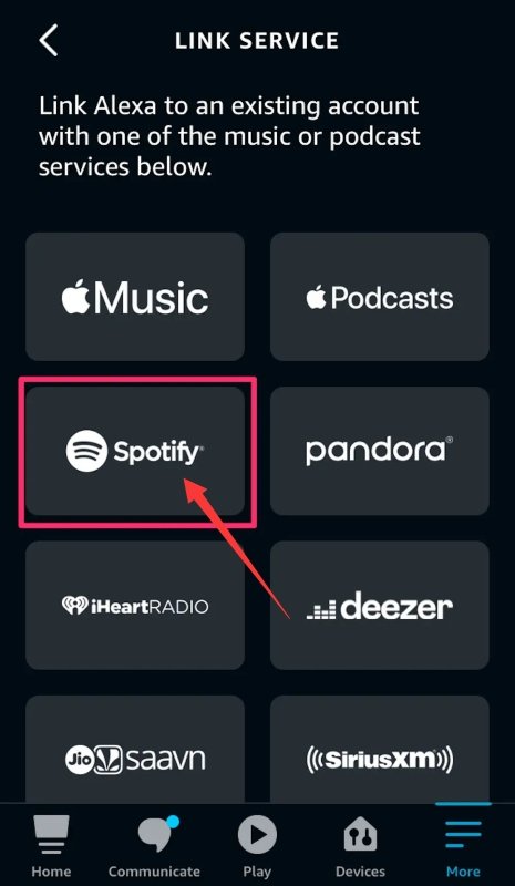 연결 Spotify Alexa에 계정