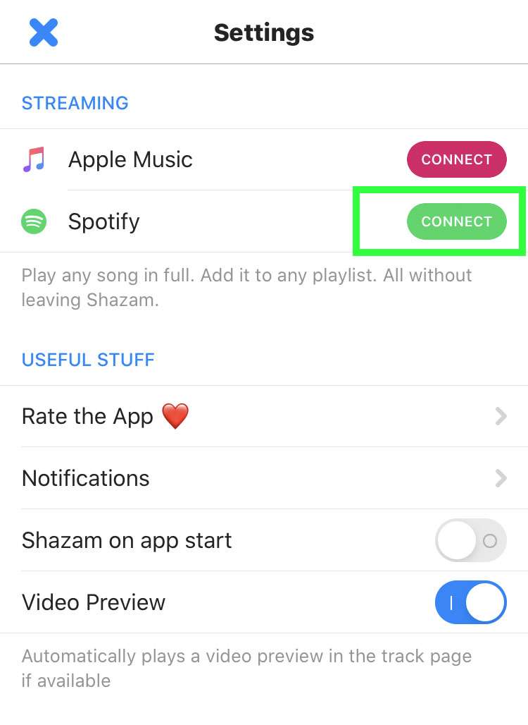 連結 Spotify 和 iPhone 中的 Shazam