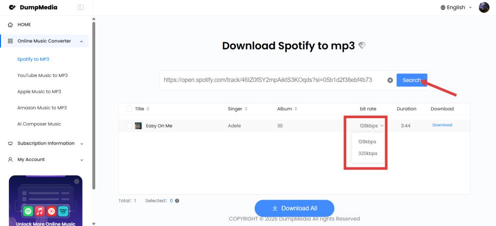 DumpMedia Spotify to MP3 Converter