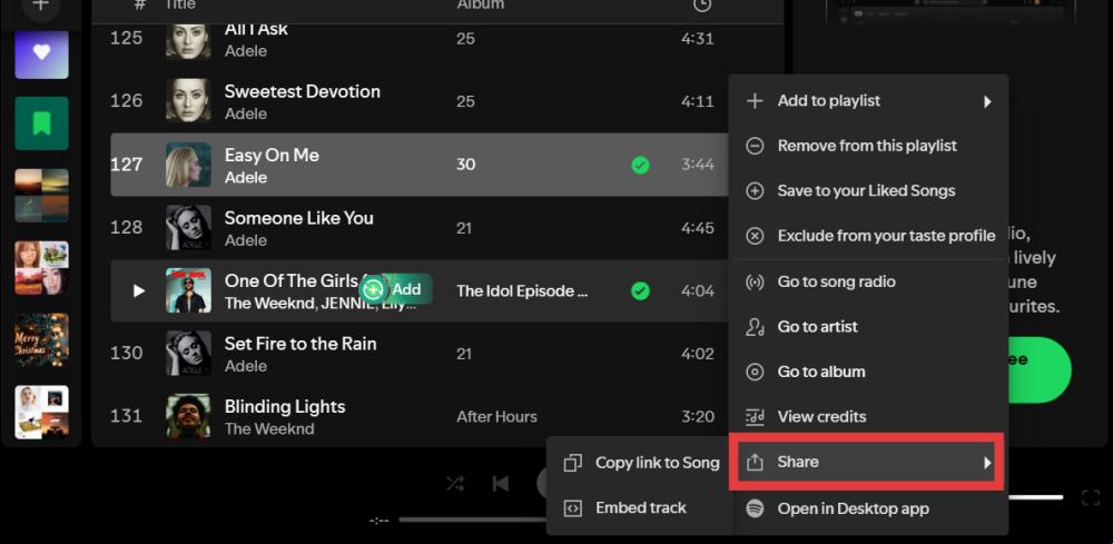 Copy Spotify Link