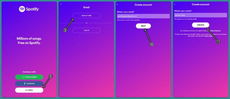 Criar uma Spotify Conta e Inscreva-se