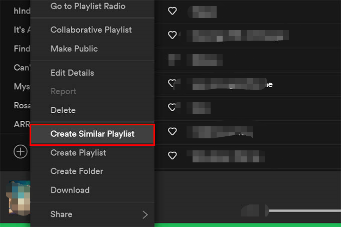 Duplizieren a Spotify Wiedergabeliste Erstellt von Spotify